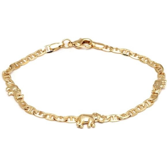 Elephant Anklet - 18K Gold Plated Marina Style - Picture 2 of 2